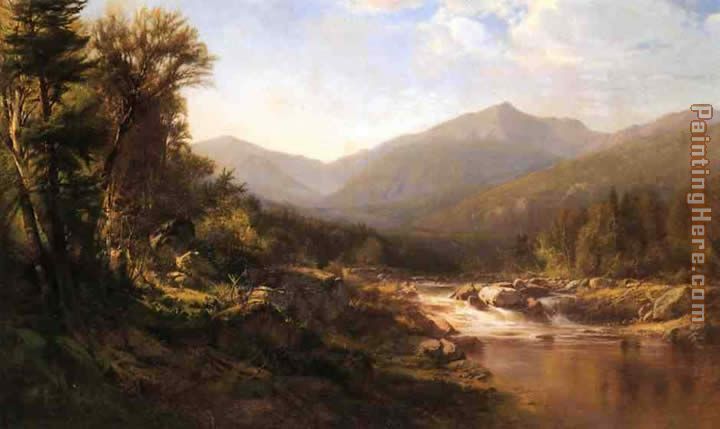 Landscape with Mountains and Stream painting - Alexander Helwig Wyant Landscape with Mountains and Stream art painting